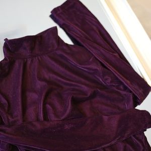 Purple velvet Long sleeve